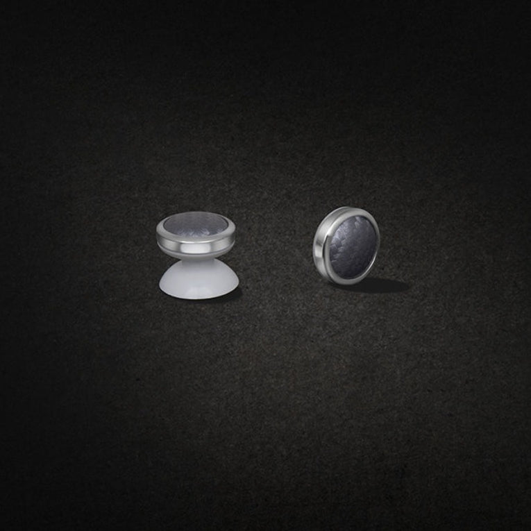 18k White Gold Vermeil LuxGrips | Carbon Fiber