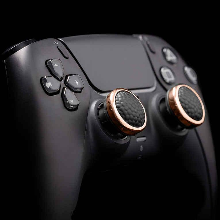 18k Rose Gold LuxGrips | Pebble Leather